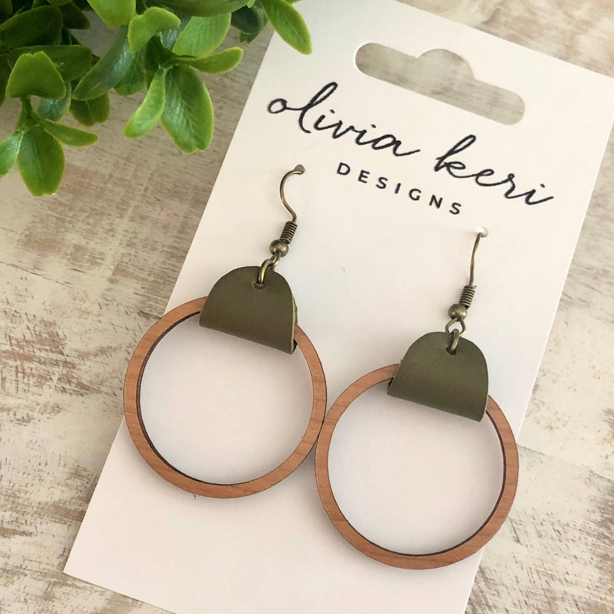 Wood Hoops - Olive