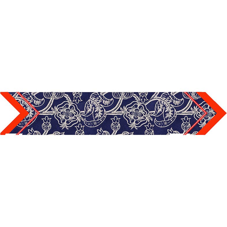 Embroidery blue twilly