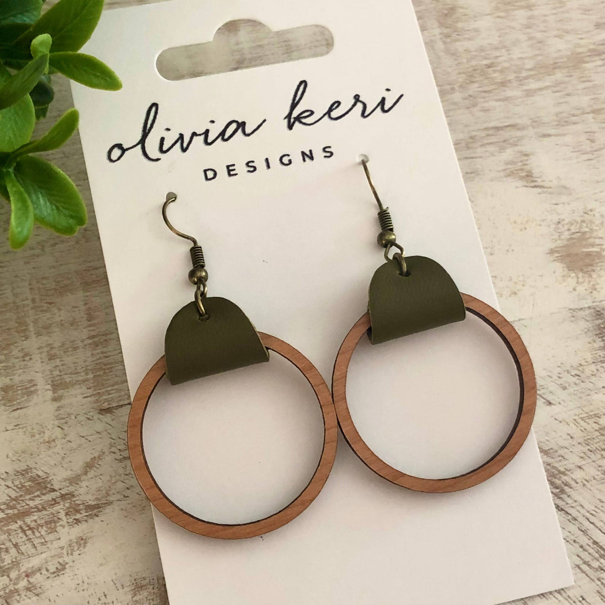 Wood Hoops - Olive