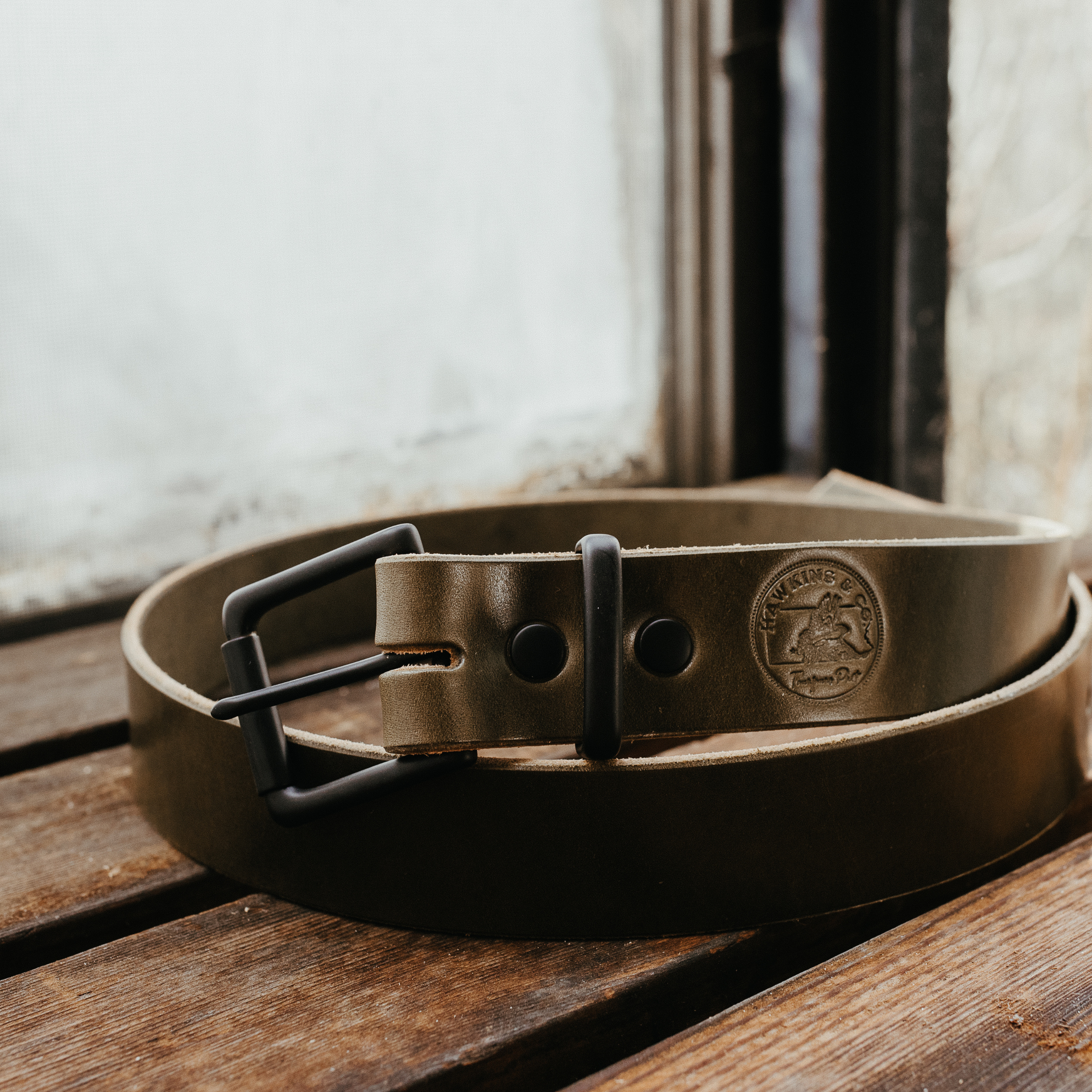 Olive Green - PA Harness Leather Belt – Hawkins & Co. Leather Olive Green - PA Harness Leather Belt – Hawkins & Co. Leather