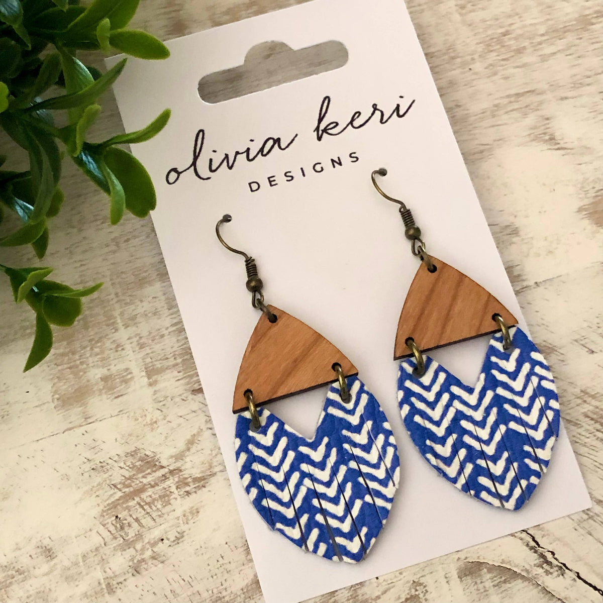 Josie - Blue Chevron