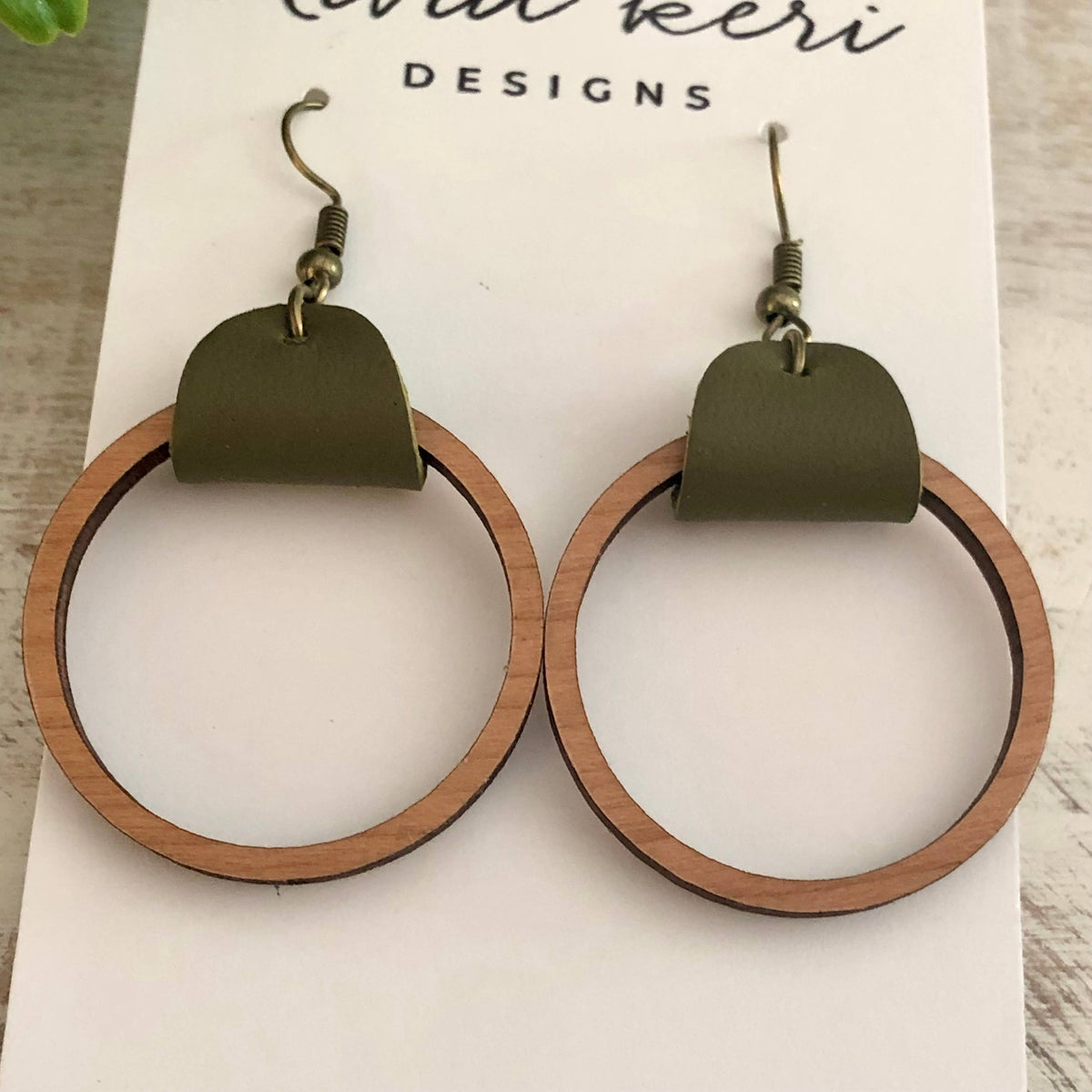 Wood Hoops - Olive