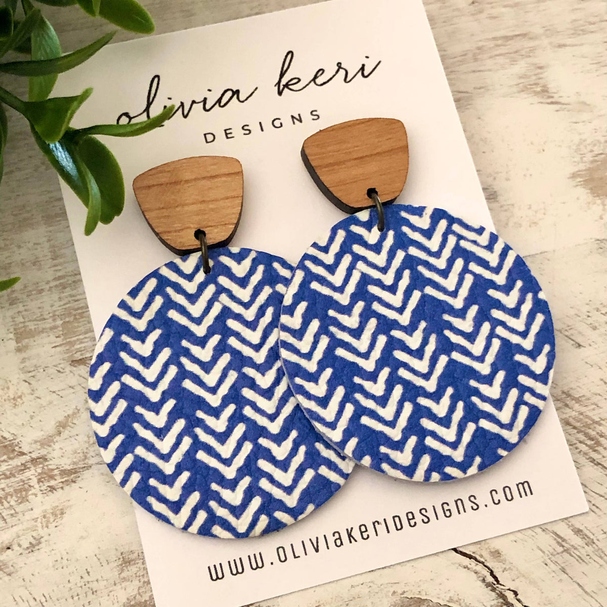 Everly - Blue Chevron