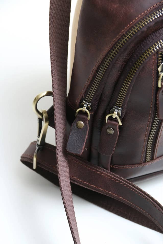 Genuine Leather Crossbody Bag, Leather Sling Bag