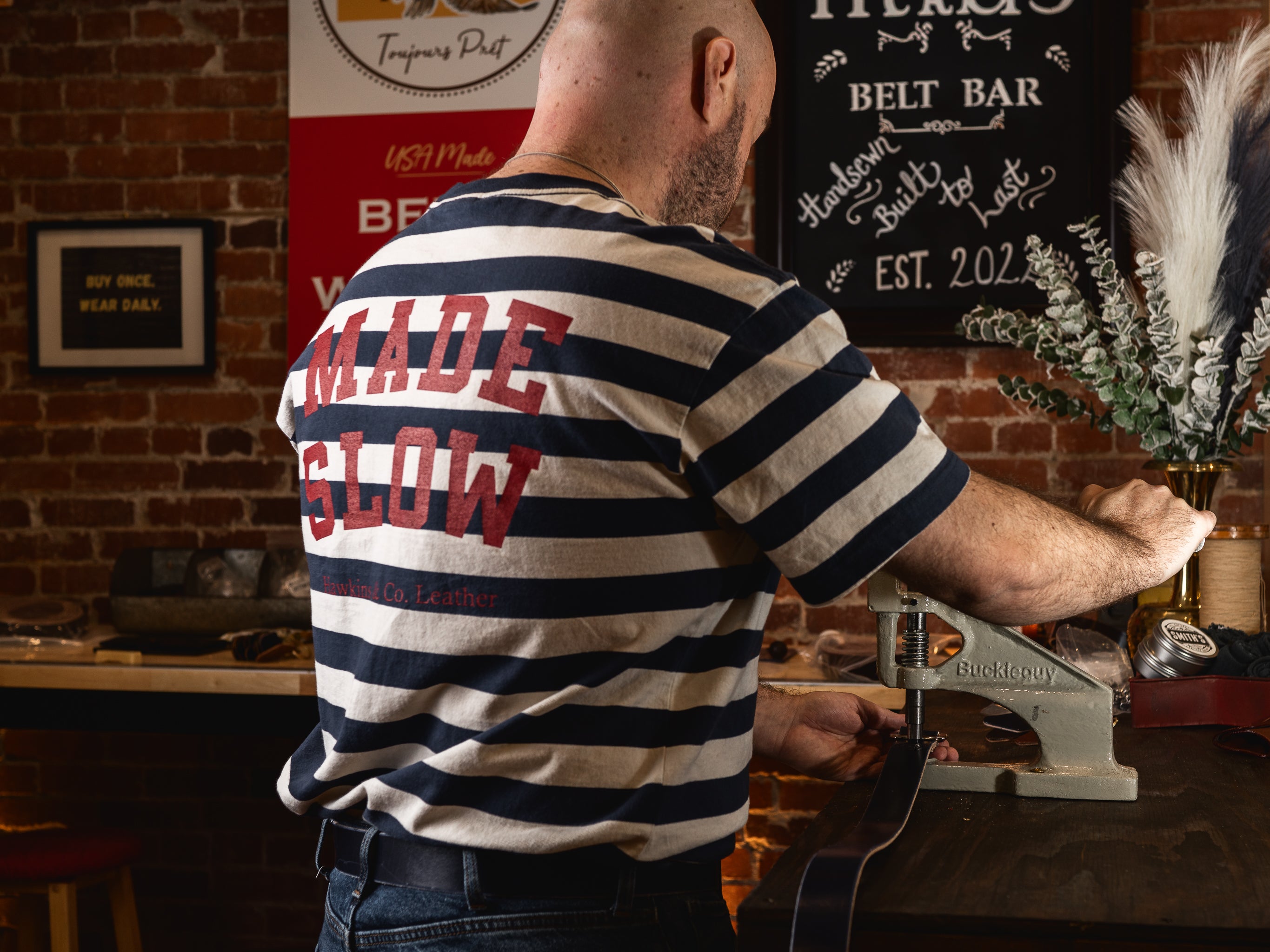 Made Slow Stripe T-Shirt