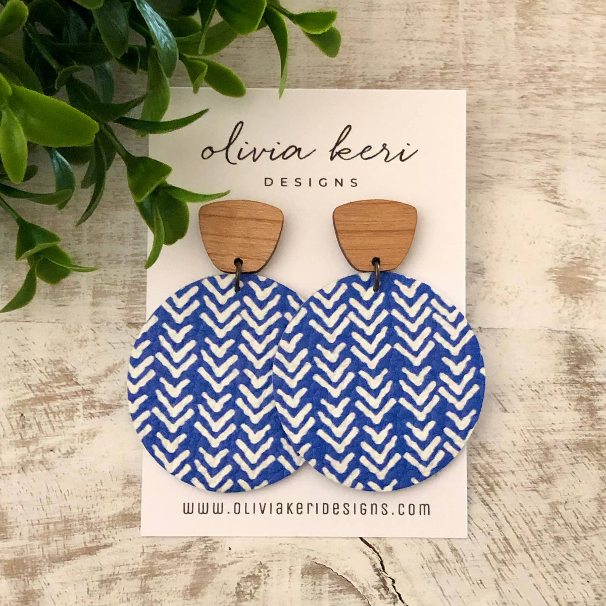 Everly - Blue Chevron