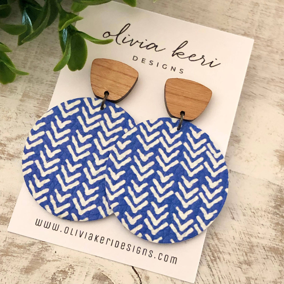 Everly - Blue Chevron