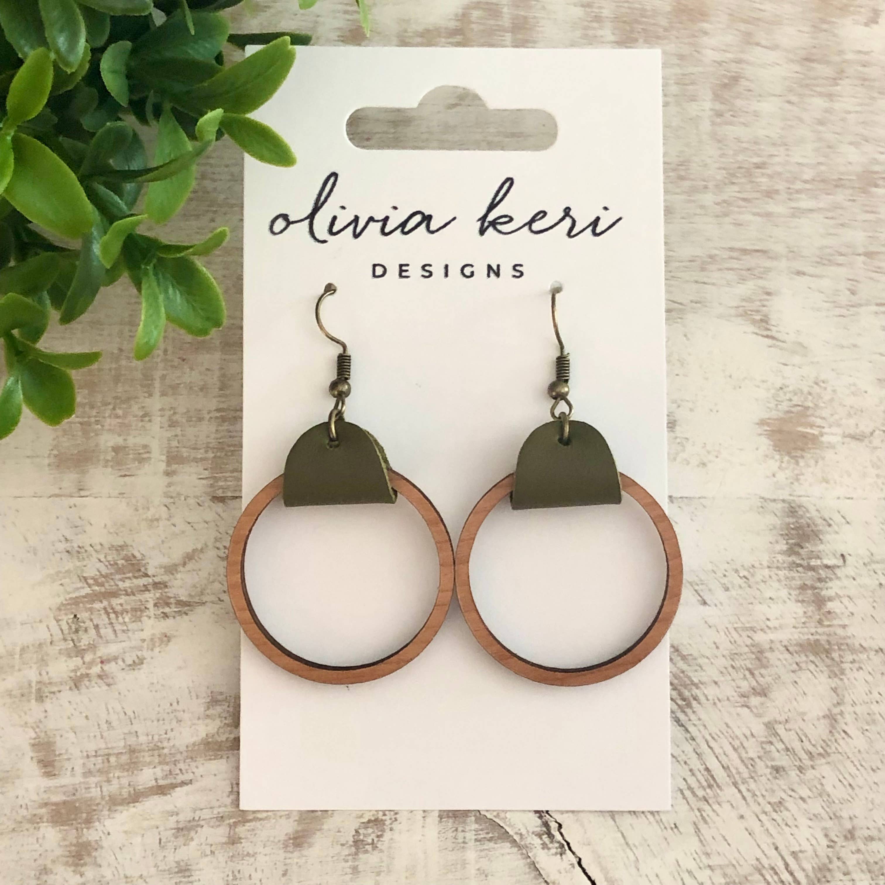 Wood Hoops - Olive