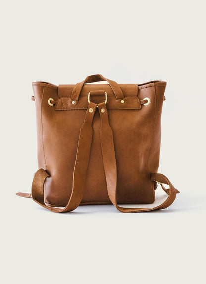 Leather Drawstring Backpack