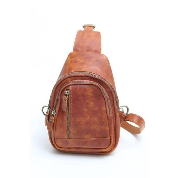 Genuine Leather Crossbody Bag, Leather Sling Bag