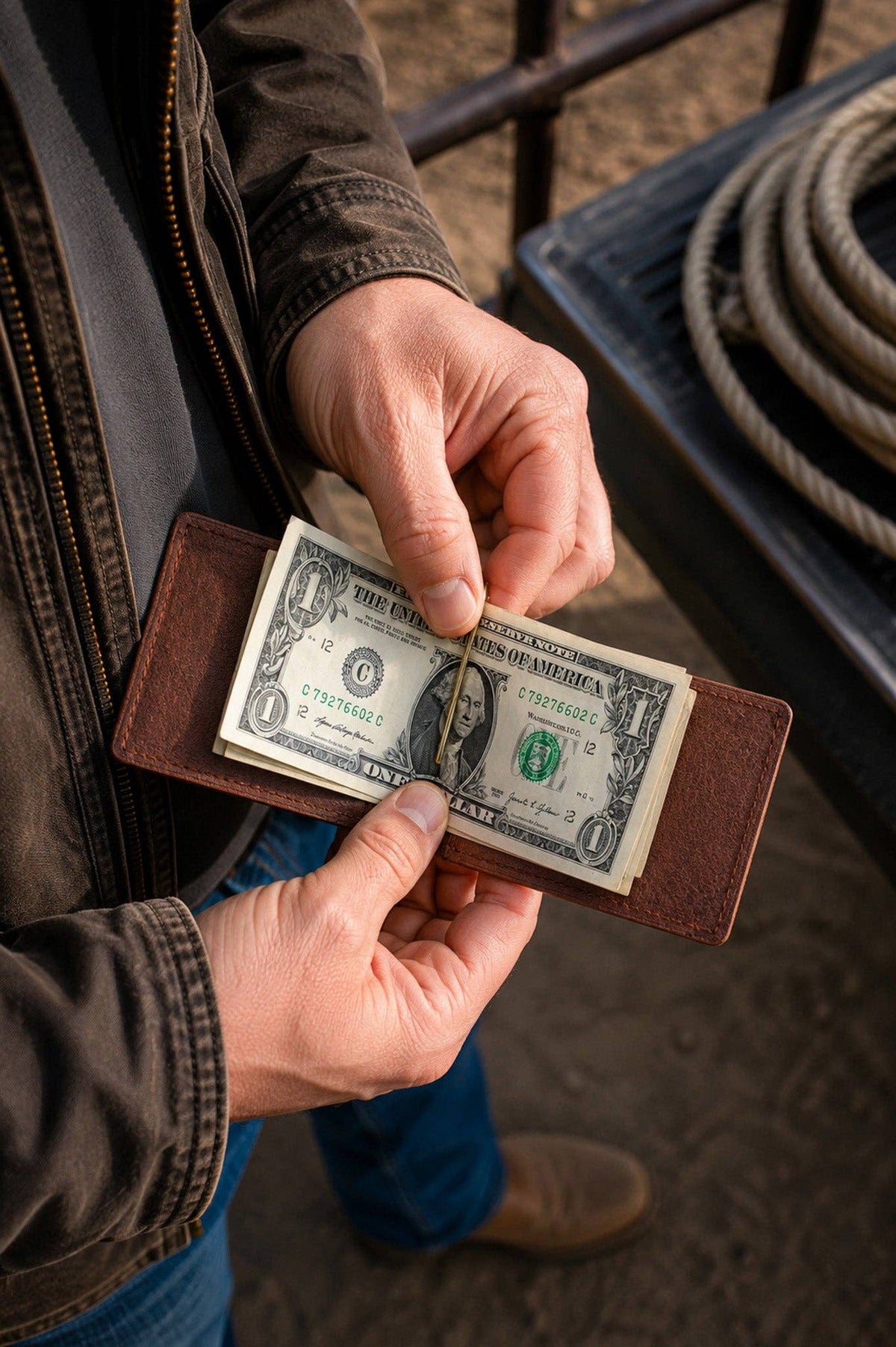 Money Clip Bifold Wallet