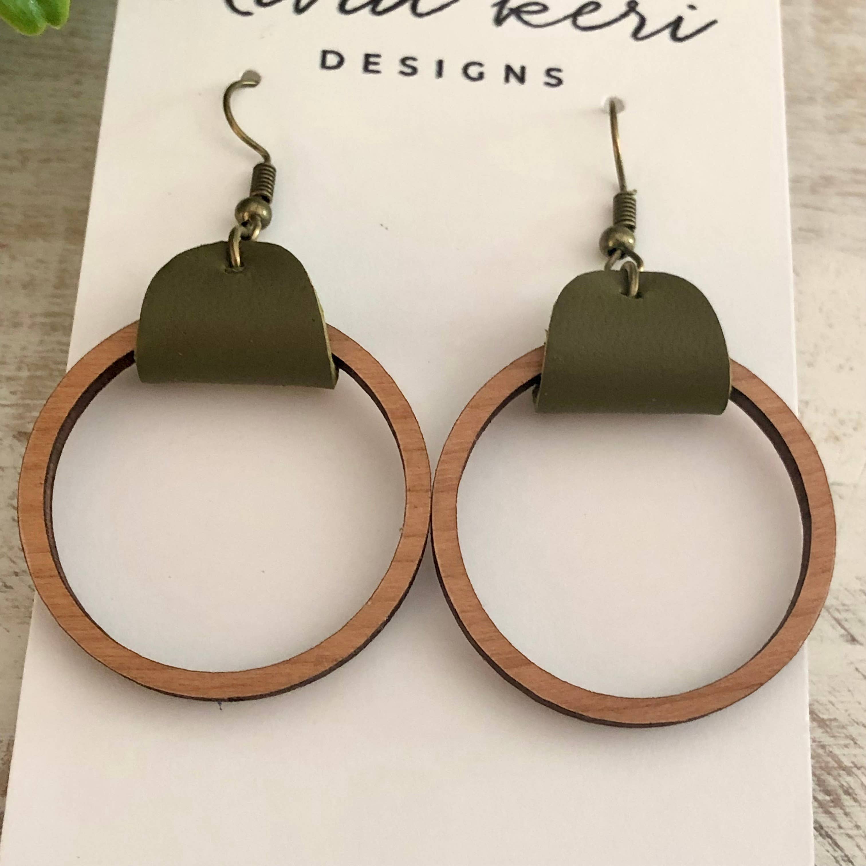 Wood Hoops - Olive