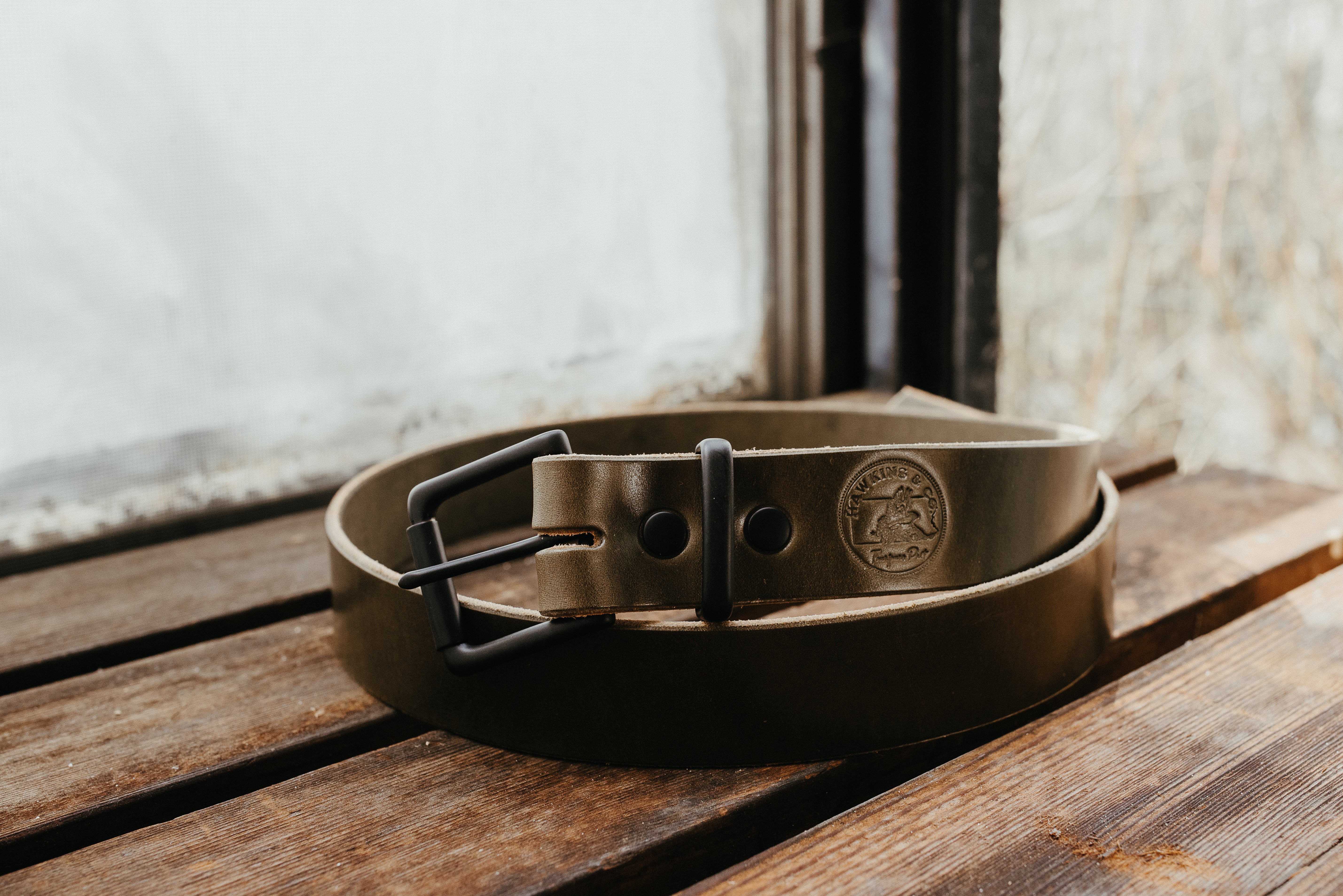 Olive Green - PA Harness Leather Belt – Hawkins & Co. Leather